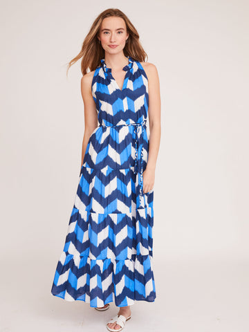 Bowline Dress in Ocean Waves Blue