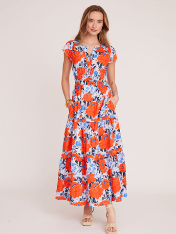 Audrey Dress in Vintage Bouquet Poppy