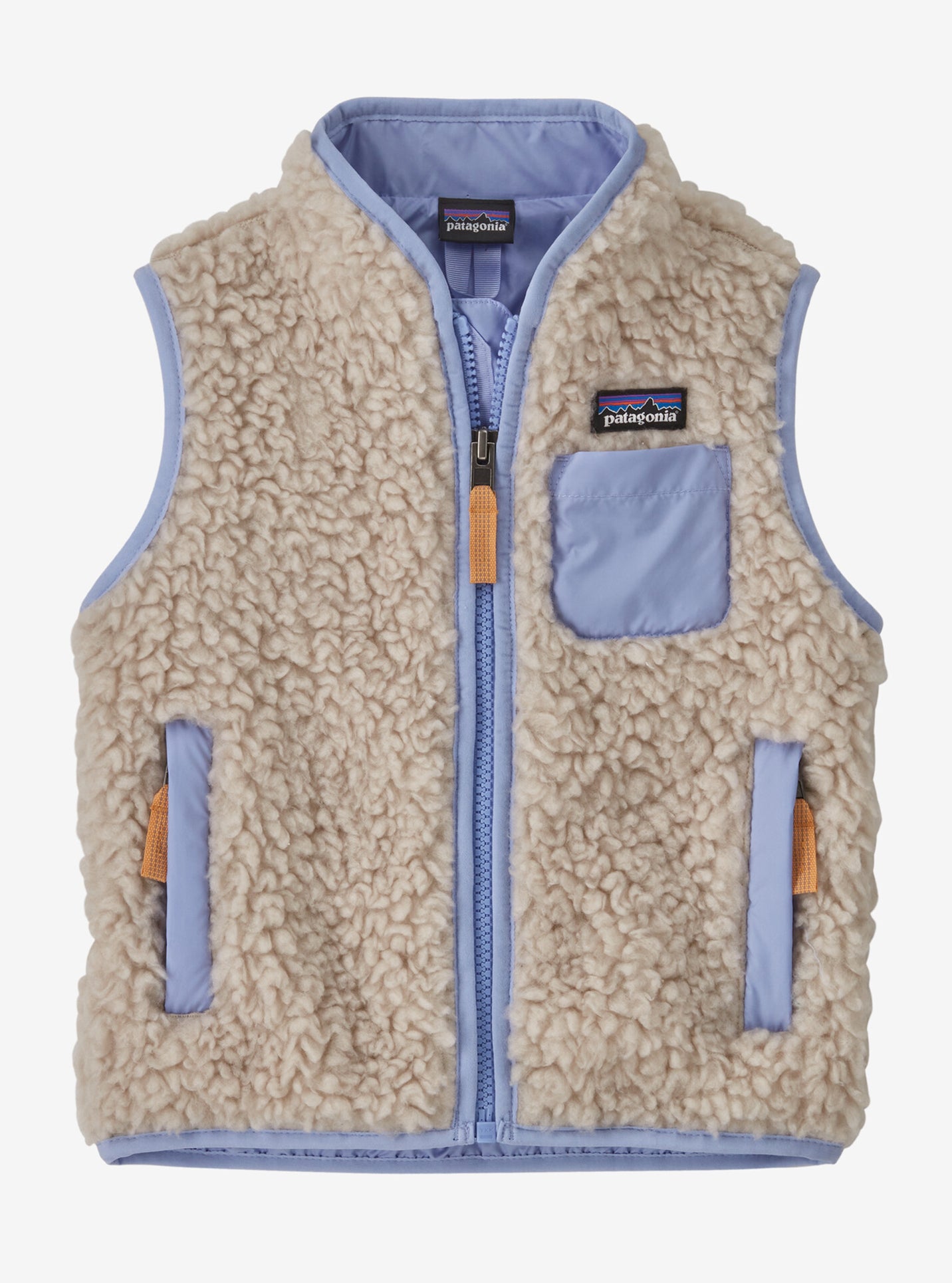 Baby RetroX Vest in Natural w/Pale Periwinkle MAHI GOLD
