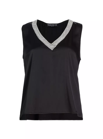Candice Crystal Top in Black