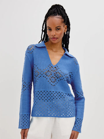 Louiza Top in French Blue