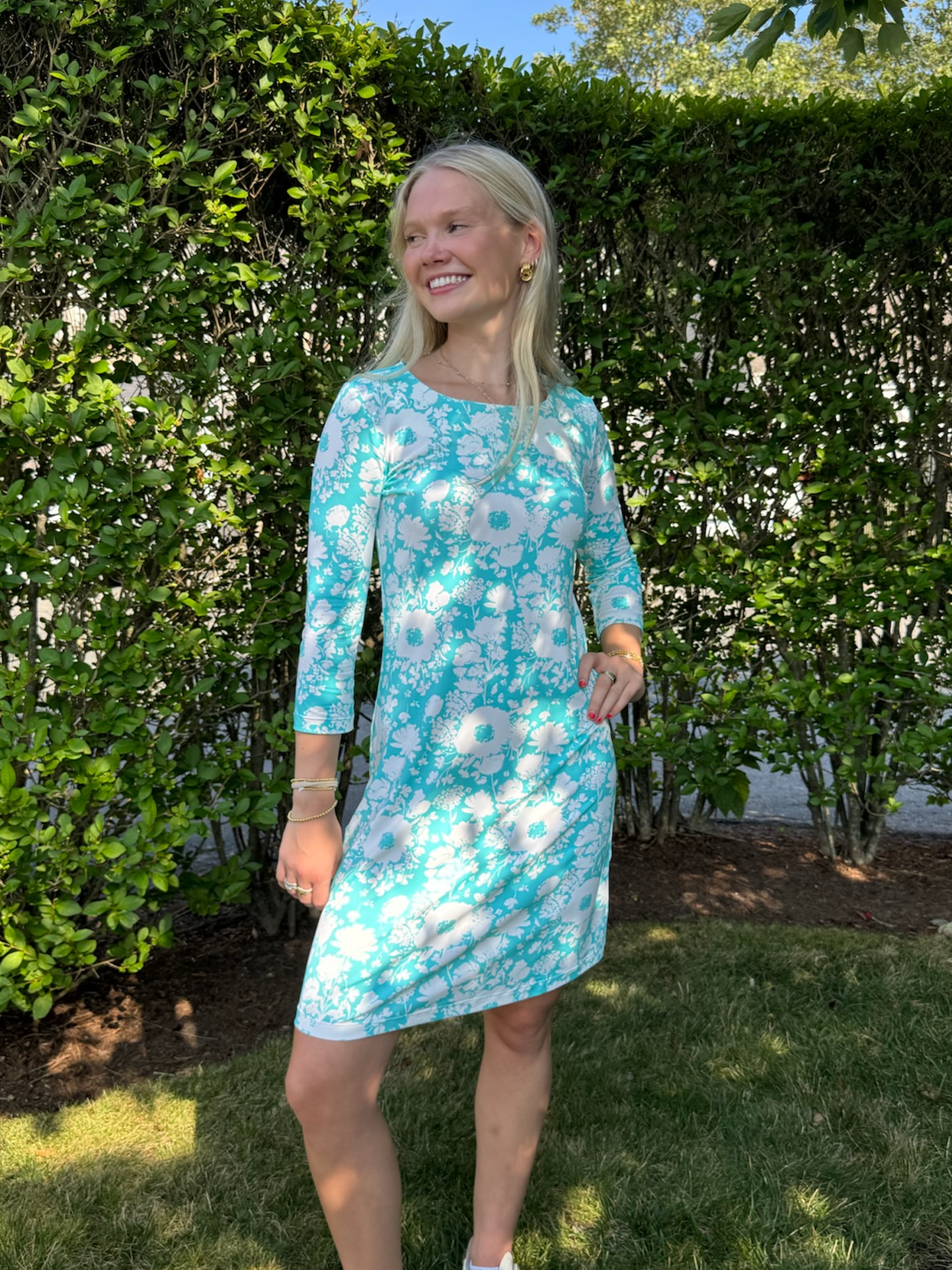 Bimini Dress in Blushing Buds Capri S