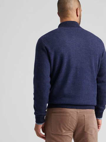 West Quarter-Zip Sweater in Blue Abyss