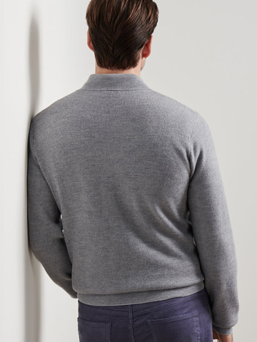 West Quarter-Zip Sweater in British Grey