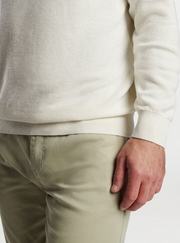 Hickory Henley Hoodie Sweater Almond