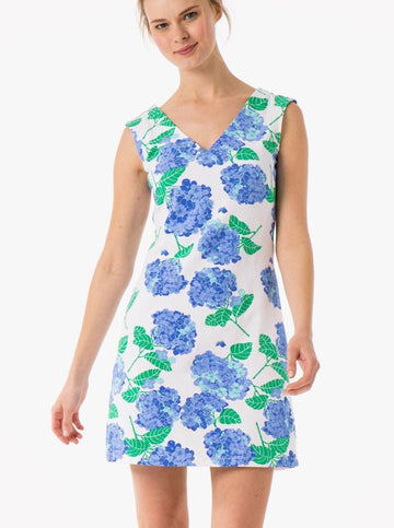 Paradise Dress - Hydrangea Walk in Blue