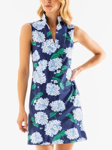 Schooner Dress - Hydrangea Walk in Regatta