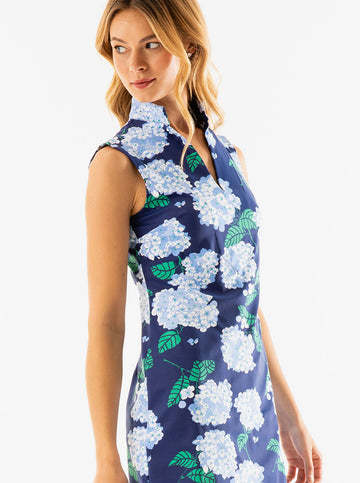 Schooner Dress - Hydrangea Walk in Regatta