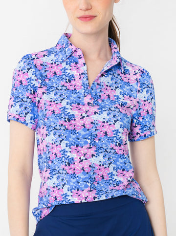 Bars Polo Shirt in Into The Meadow in Lilac