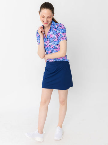 Bars Polo Shirt in Into The Meadow in Lilac