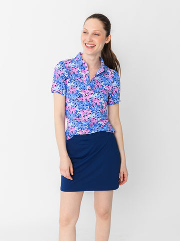 Bars Polo Shirt in Into The Meadow in Lilac