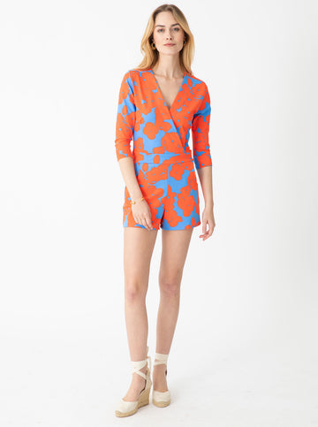 Riptide Romper- French Bloom Poppy