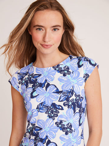 Annie Dress in Spring Fling Marine Blue XS Annie Dress in Spring Fling Marine Blue XS