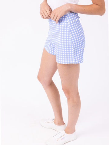 Skipper Short in Garden Gingham Bluebell