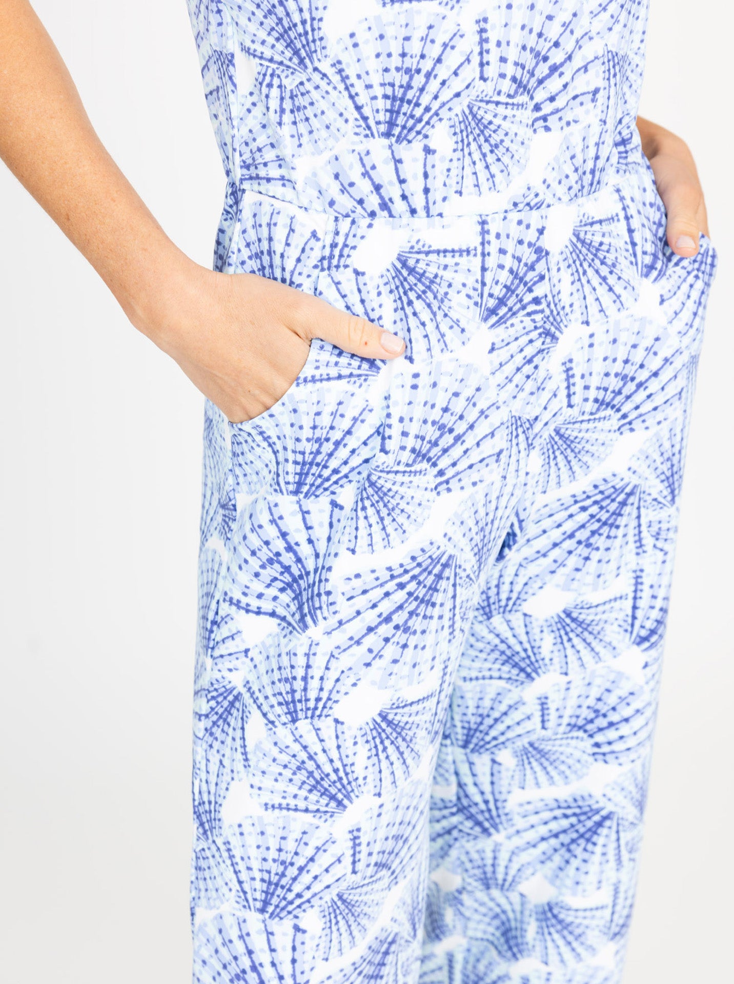 Hillary Jumpsuit - Shell We Dance in Blue – MAHI GOLD