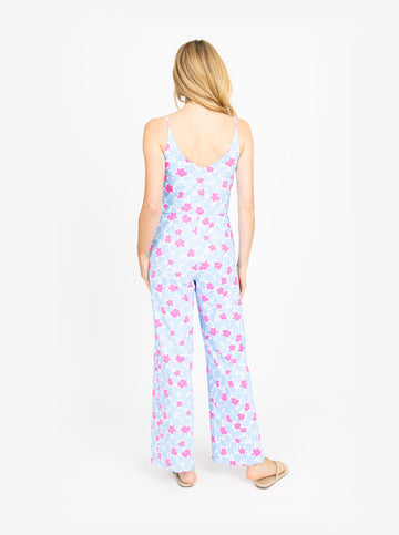 Hillary Jumpsuit - Wildflower in Periwinkle