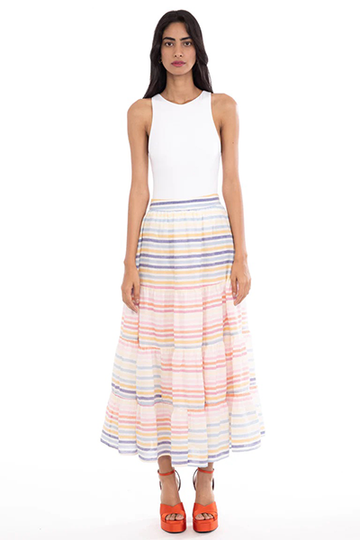 Agatha Skirt in Candy Stripe