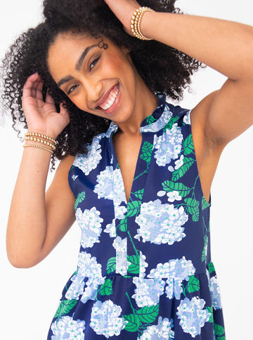 mahi gold hydrangea dress Lauren