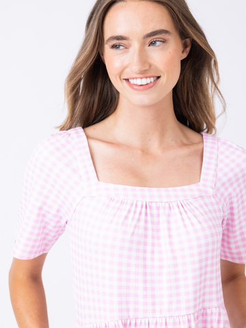La Ville Lauren in Garden Gingham Blush