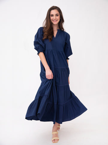 Davis Dress - in Navy