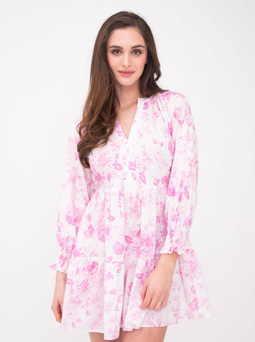 Megan Dress - Flowers For Evelyn in Blossom