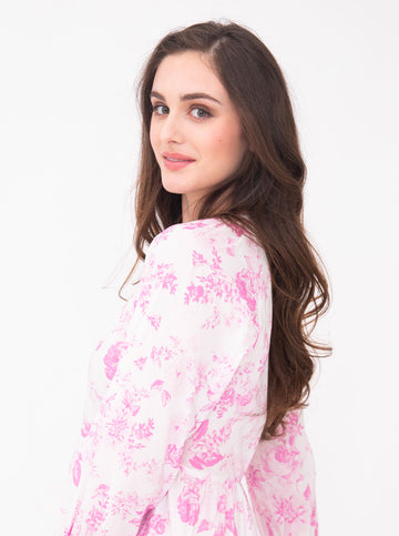 Megan Dress - Flowers For Evelyn in Blossom