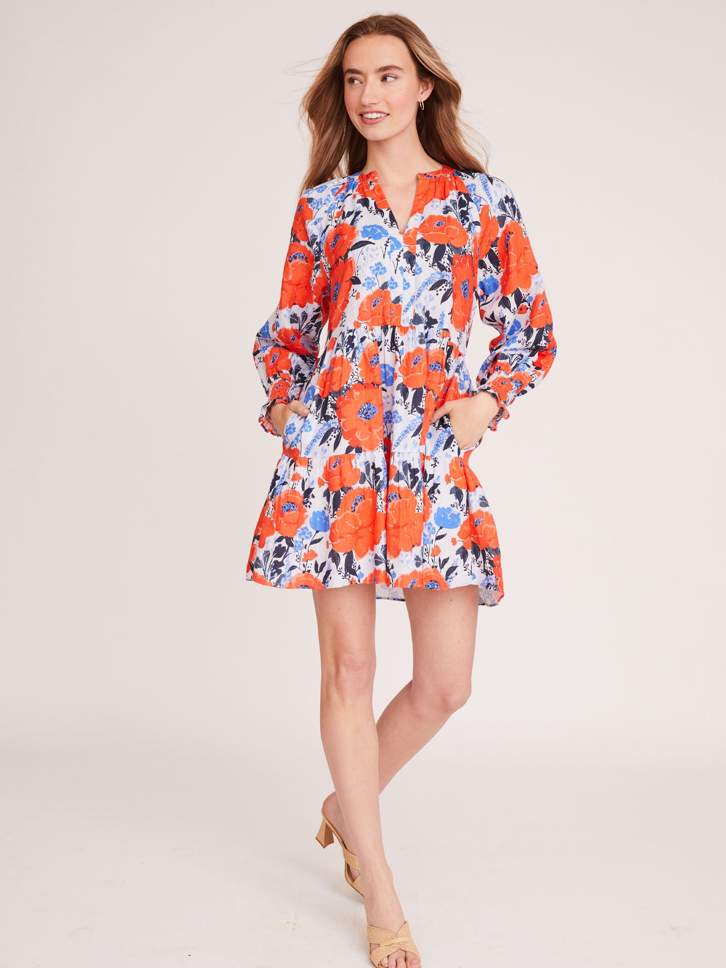 slim fit dress slacks Megan Dress in Vintage Bouquet Poppy S