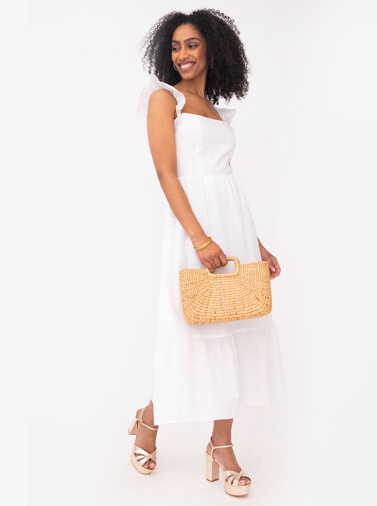 Highland Dress in Solid White – MAHI GOLD