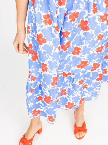 Highland Dress in Wildflower in Poppy