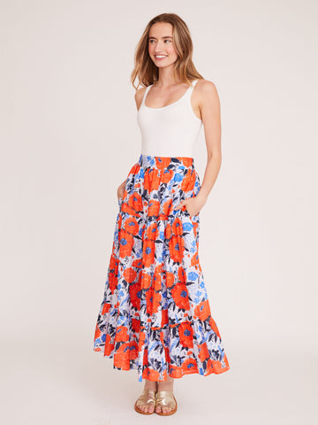 Julie Skirt Dress in Vintage Bouquet Poppy