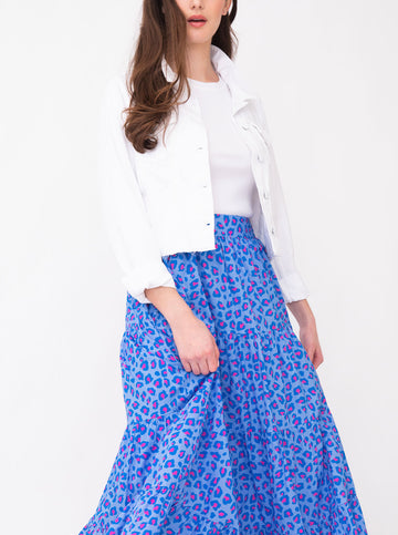 Julie Skirt - Wild Tide in Periwinkle