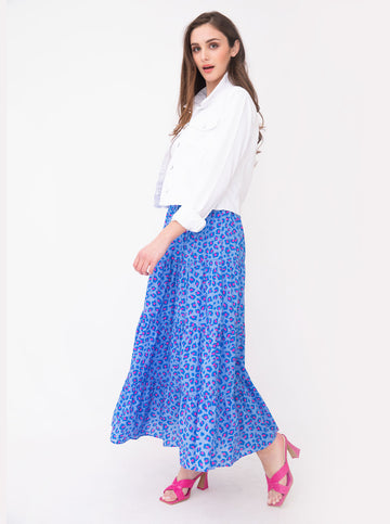 Julie Skirt - Wild Tide in Periwinkle