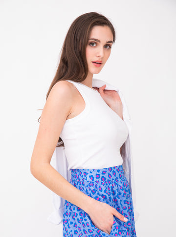 Julie Skirt - Wild Tide in Periwinkle