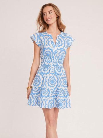 Mini Audrey in Cabana Flowers Bluebell