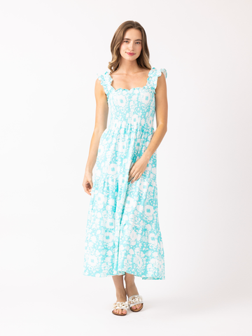 Fitz Dress in Blushing Buds Capri