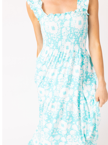 Fitz Dress in Blushing Buds Capri