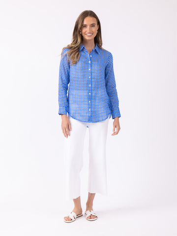 Helen Button Down in Gingham Regatta