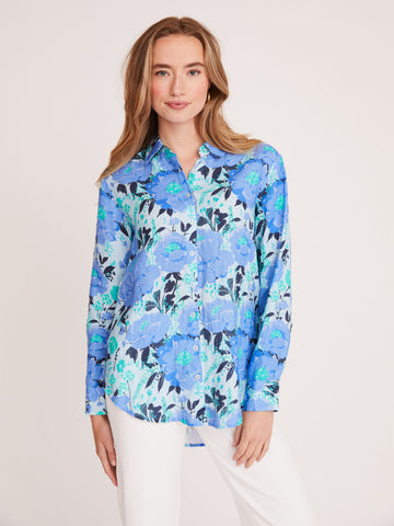Helen Button Up in Vintage Bouquet Blue