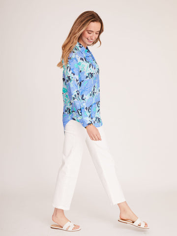 Helen Button Up in Vintage Bouquet Blue