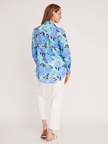 Helen Button Up in Vintage Bouquet Blue