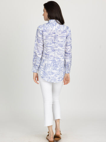 Helen Button Down - Set Sail in Sailor Blue