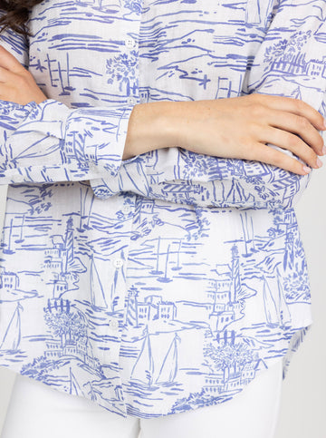 Helen Button Down - Set Sail in Sailor Blue
