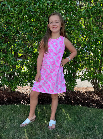 Emily Dress in Mahi Gold Pink