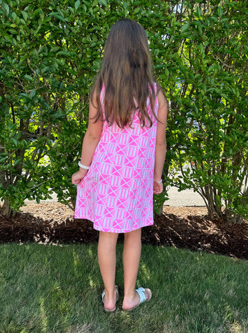 Emily Dress in Mahi Gold Pink