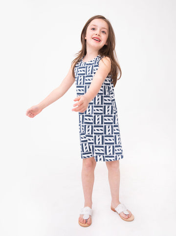 Emily Dress in Cape Cod in Navy
