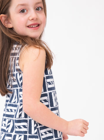Emily Dress in Cape Cod in Navy