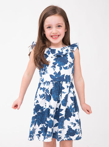Amelia Dress in Flowers For Evelyn in Monomoy