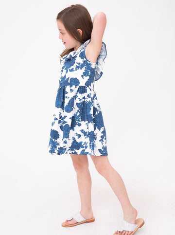 Amelia Dress in Flowers For Evelyn in Monomoy