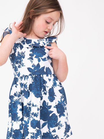Amelia Dress in Flowers For Evelyn in Monomoy