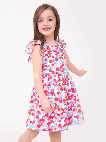Amelia Dress in Hidden Shells in Poppy